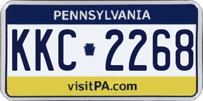 PA license plate KKC2268