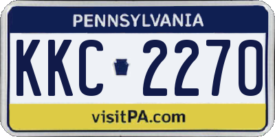 PA license plate KKC2270