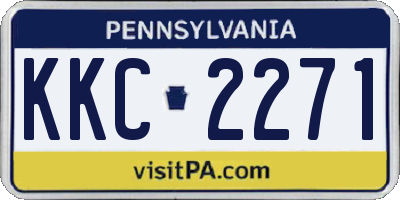 PA license plate KKC2271