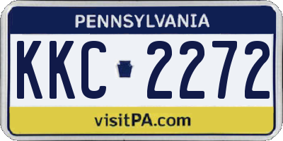 PA license plate KKC2272