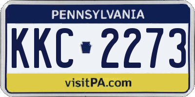 PA license plate KKC2273