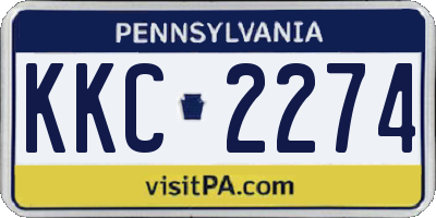 PA license plate KKC2274