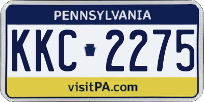 PA license plate KKC2275