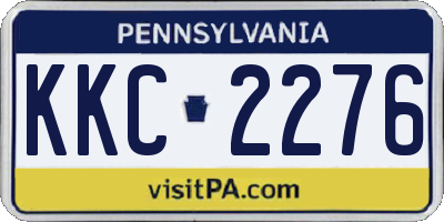 PA license plate KKC2276