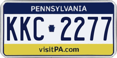 PA license plate KKC2277