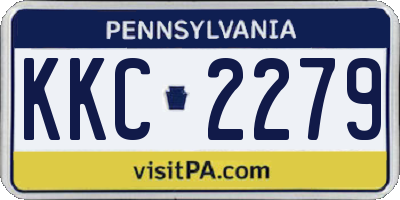 PA license plate KKC2279