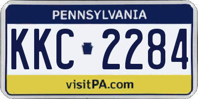 PA license plate KKC2284