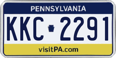PA license plate KKC2291