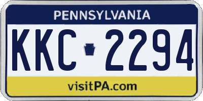 PA license plate KKC2294