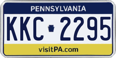 PA license plate KKC2295