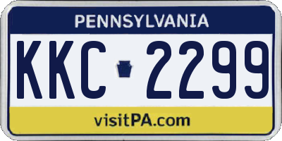 PA license plate KKC2299
