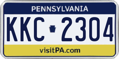 PA license plate KKC2304
