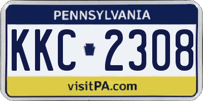 PA license plate KKC2308