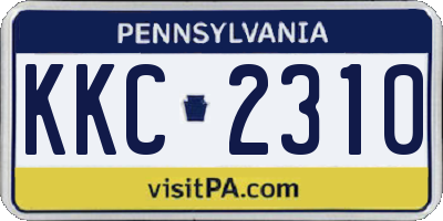 PA license plate KKC2310
