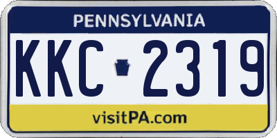 PA license plate KKC2319