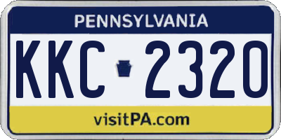 PA license plate KKC2320