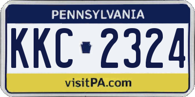 PA license plate KKC2324