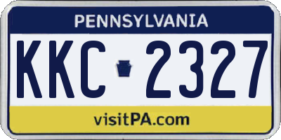 PA license plate KKC2327