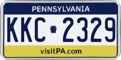 PA license plate KKC2329