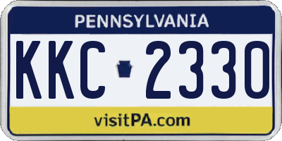 PA license plate KKC2330