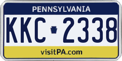PA license plate KKC2338