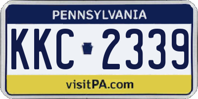 PA license plate KKC2339