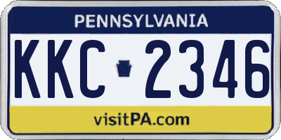 PA license plate KKC2346