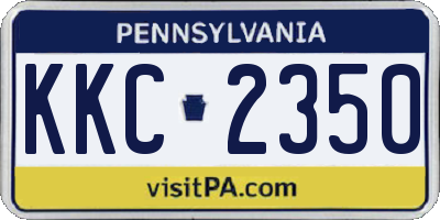 PA license plate KKC2350