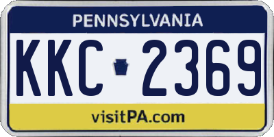 PA license plate KKC2369
