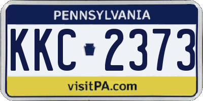 PA license plate KKC2373