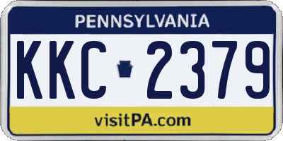 PA license plate KKC2379
