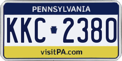 PA license plate KKC2380
