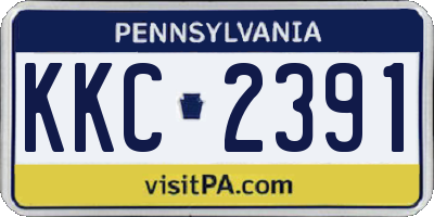 PA license plate KKC2391