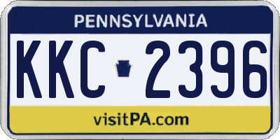 PA license plate KKC2396