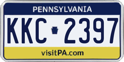 PA license plate KKC2397