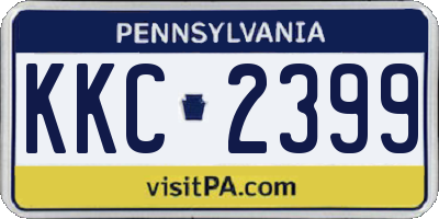 PA license plate KKC2399