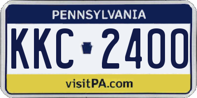 PA license plate KKC2400