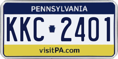 PA license plate KKC2401
