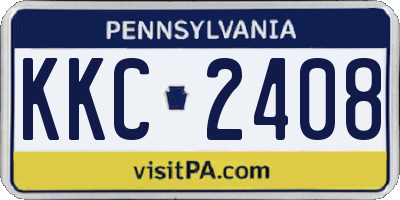 PA license plate KKC2408