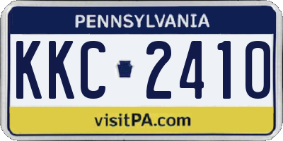 PA license plate KKC2410