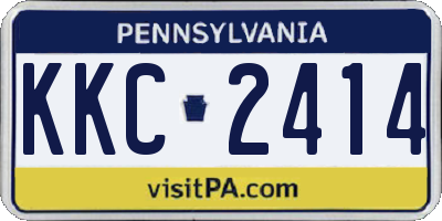 PA license plate KKC2414