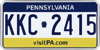 PA license plate KKC2415