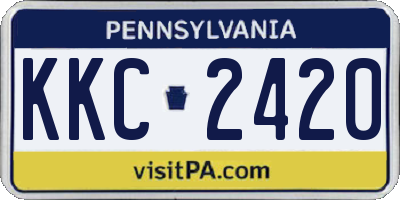 PA license plate KKC2420