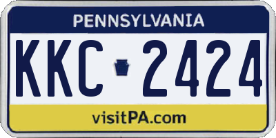 PA license plate KKC2424