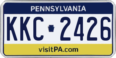 PA license plate KKC2426