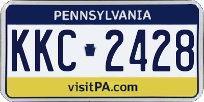 PA license plate KKC2428