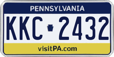 PA license plate KKC2432