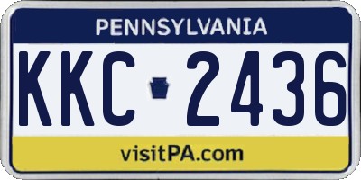 PA license plate KKC2436