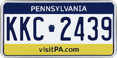 PA license plate KKC2439