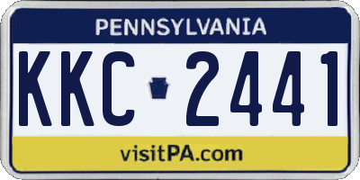 PA license plate KKC2441